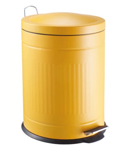 Cubo de reciclaje dorado