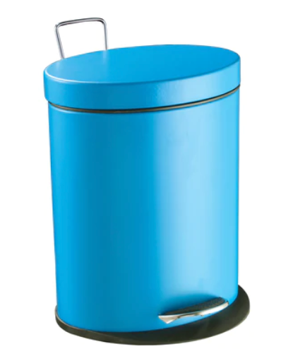 Cubo de reciclaje azul
